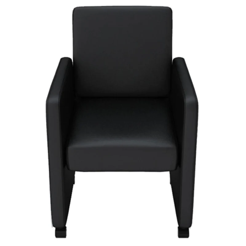 Lot de 6 chaises de salle à manger cuisine design moderne confortable en synthétique noir CDS022678