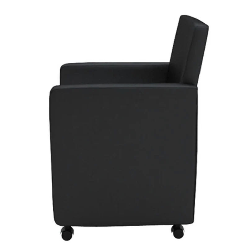 Lot de 6 chaises de salle à manger cuisine design moderne confortable en synthétique noir CDS022678