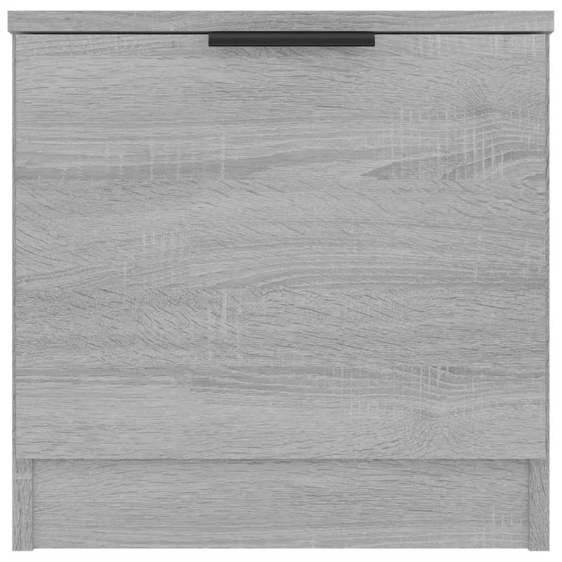 Lot de 2 tables de chevet avec compartiment avec porte 40 x 39 x 40 cm bois d'ingénierie gris DEC035715