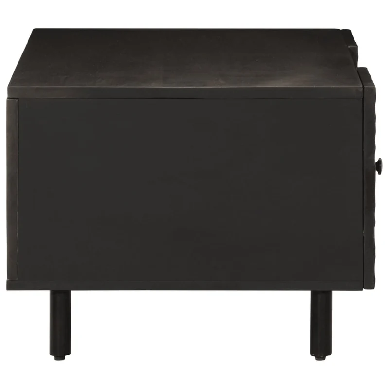 Table basse design moderne et contemporaine 100 x 54 x 40 cm bois massif de manguier noir et fer DEC039574