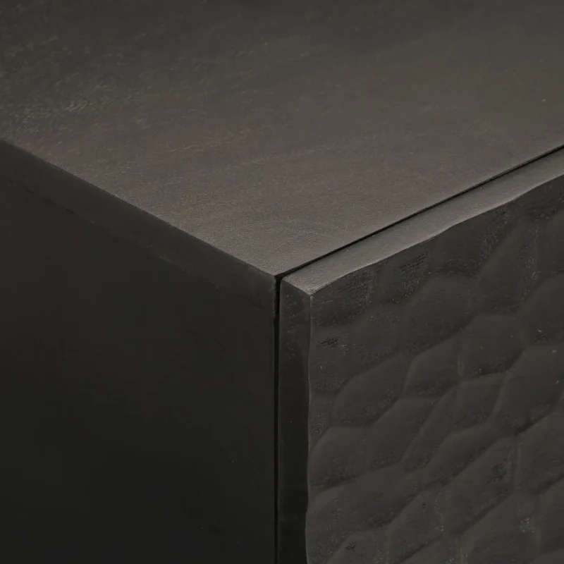 Table basse design moderne et contemporaine 100 x 54 x 40 cm bois massif de manguier noir et fer DEC039574