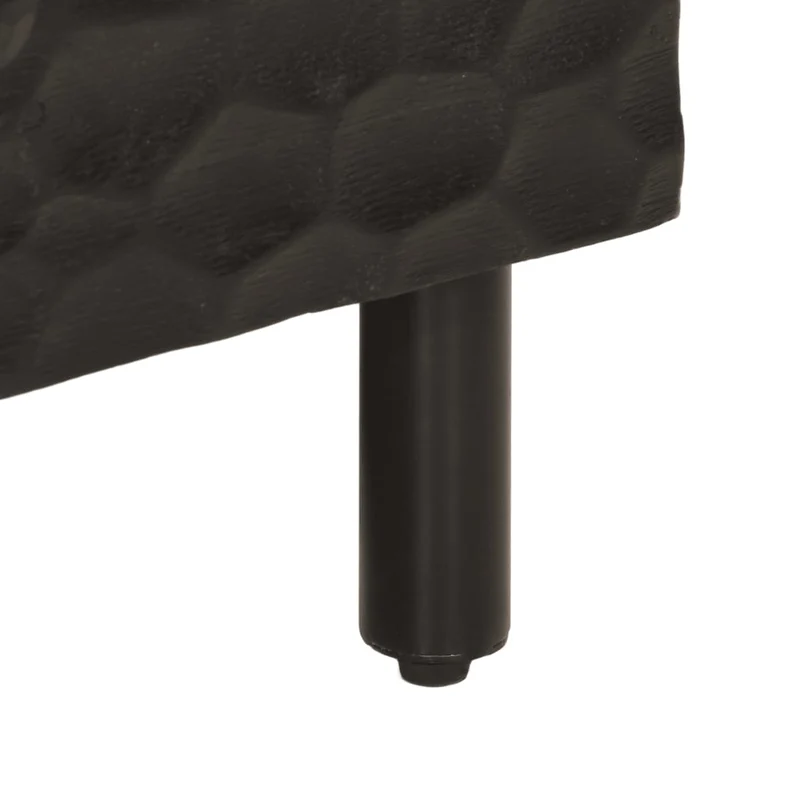 Table basse design moderne et contemporaine 100 x 54 x 40 cm bois massif de manguier noir et fer DEC039574