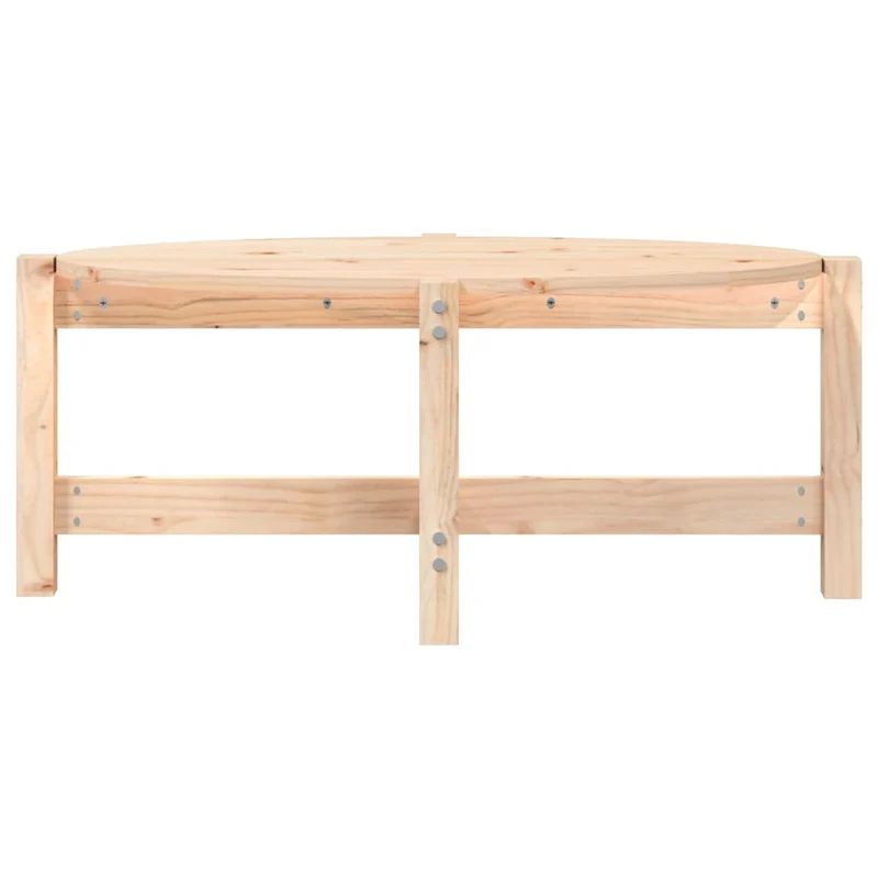 Table basse de salon design simple 87 x 48 x 35 cm bois massif de pin couleur chêne DEC037205