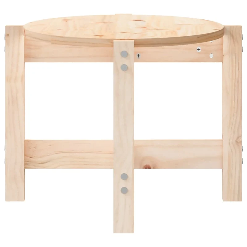 Table basse de salon design simple 87 x 48 x 35 cm bois massif de pin couleur chêne DEC037205