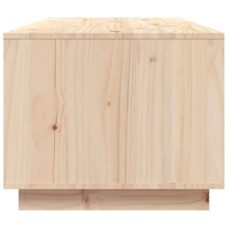 Table basse de salon avec tiroirs et étagères design rustique 100 x 50 x 41 cm bois massif de pin non traité DEC036935