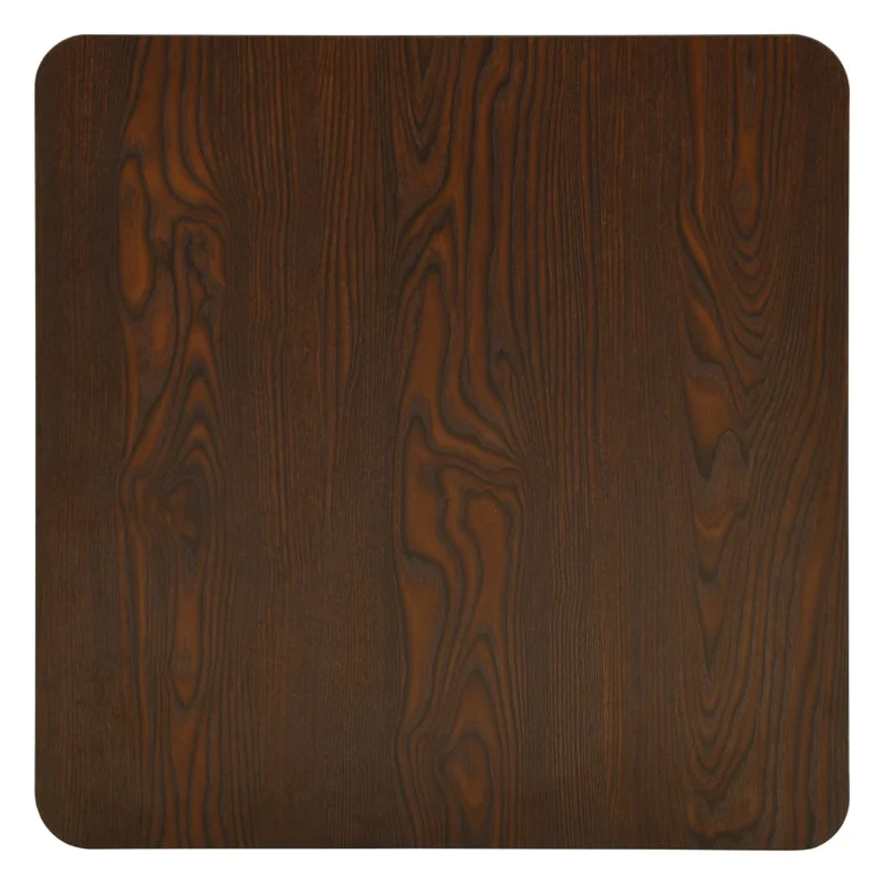 Table d'appoint auxiliaire table bistro 70 x 70 x 107 cm MDF marron foncé et acier noir DEC036547