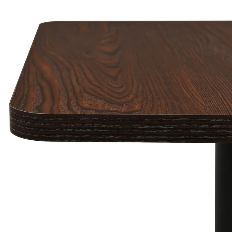 Table d'appoint auxiliaire table bistro 70 x 70 x 107 cm MDF marron foncé et acier noir DEC036547