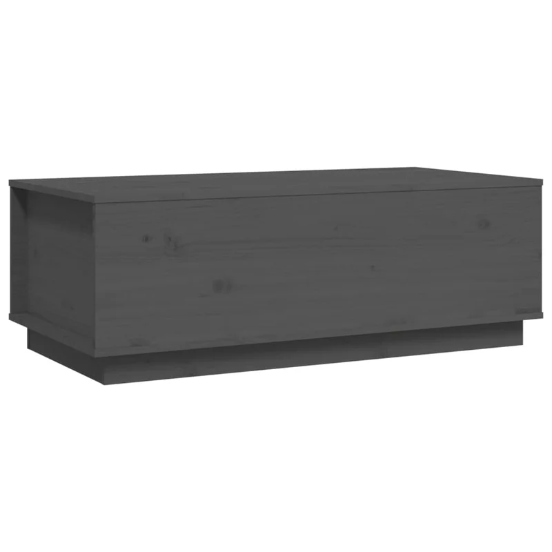 Table basse avec plateau relevable design moderne 100 x 50 x 35 cm bois massif de pin gris DEC039149