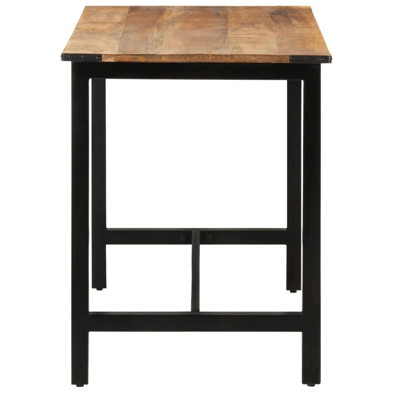 Table de salle à manger design industriel 110 x 60 x 76 cm bois de manguier et fer DEC036650