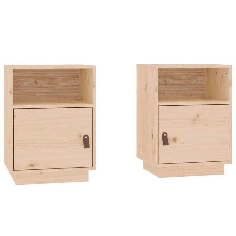 Tables de chevet 2 pcs 40 x 34 x 55 cm bois de pin massif brun DEC034806