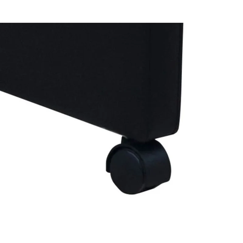Lot de 2 chaises de salle à manger cuisine sur roulettes design moderne et ergonomique synthétique noir CDS020848