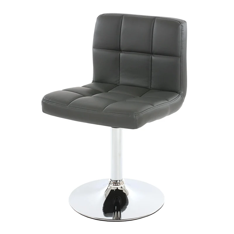 Lot de 2 chaises fauteuils de salle à manger en synthétique gris CDS04067