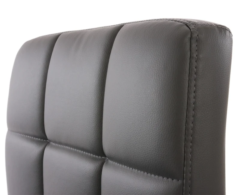Lot de 2 chaises fauteuils de salle à manger en synthétique gris CDS04067