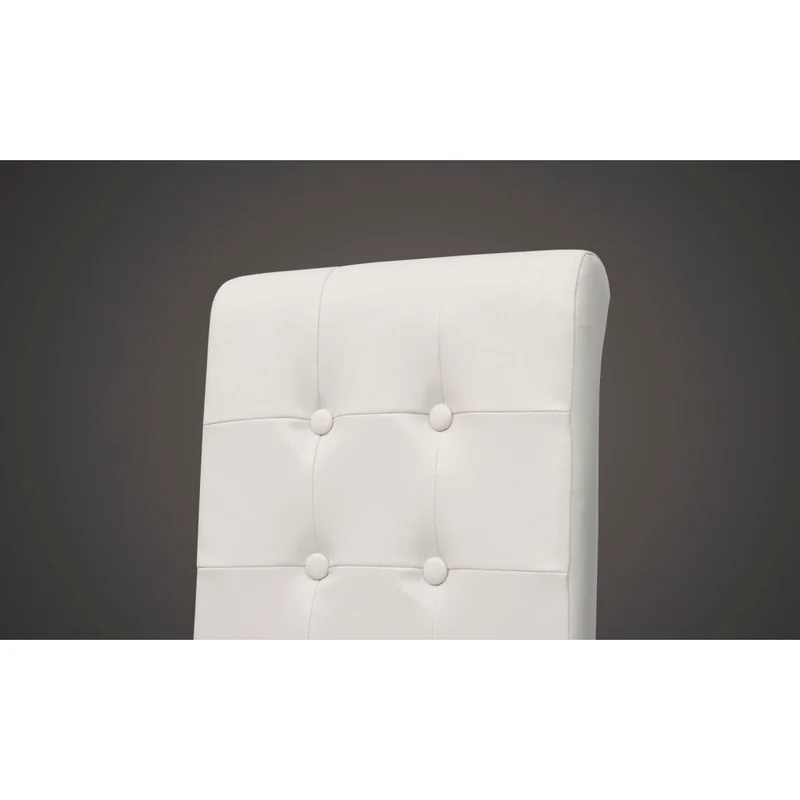 Lot de 4 chaises de salle à manger cuisine design antique synthétique blanc CDS021245