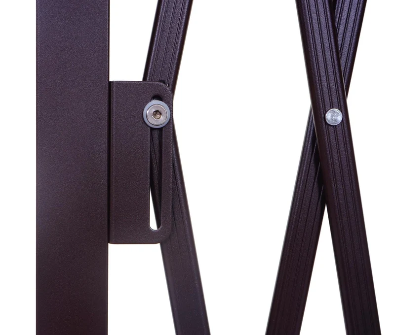 Barrière treillis à ciseaux grille de protection des animaux extensible marron aluminium hauteur 103cm, largeur 31-261cm 04_0003377