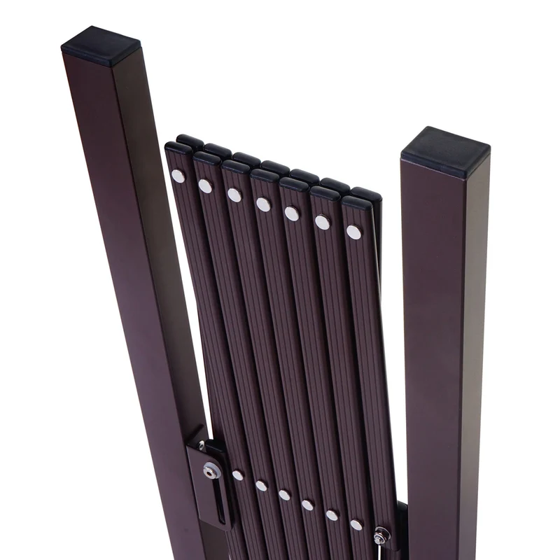 Barrière treillis à ciseaux grille de protection des animaux extensible marron aluminium hauteur 103cm, largeur 31-261cm 04_0003377