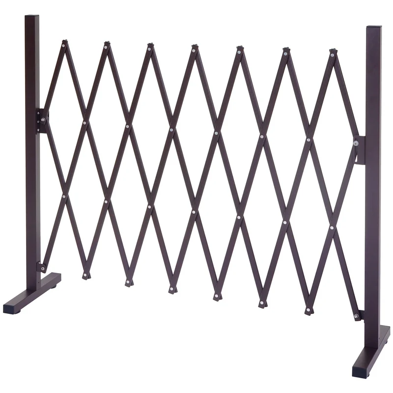 Barrière treillis à ciseaux grille de protection des animaux extensible aluminium hauteur 103cm, largeur 27-207cm 04_0001211