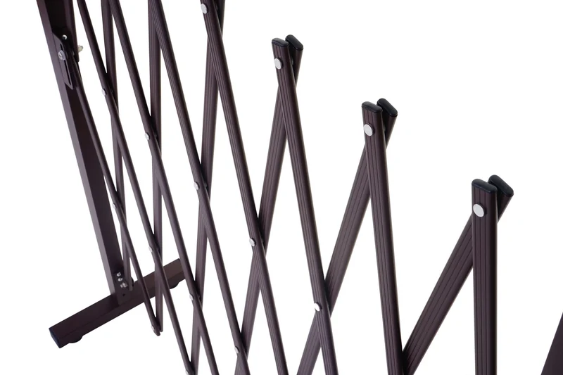 Barrière treillis à ciseaux grille de protection des animaux extensible aluminium hauteur 103cm, largeur 27-207cm 04_0001211