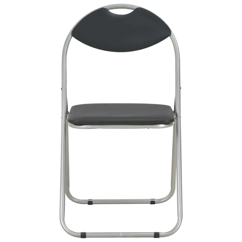 Lot de 6 chaises de salle à manger cuisine pliantes design simple synthétique noir CDS022779