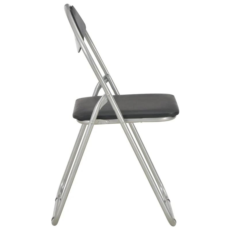 Lot de 6 chaises de salle à manger cuisine pliantes design simple synthétique noir CDS022779