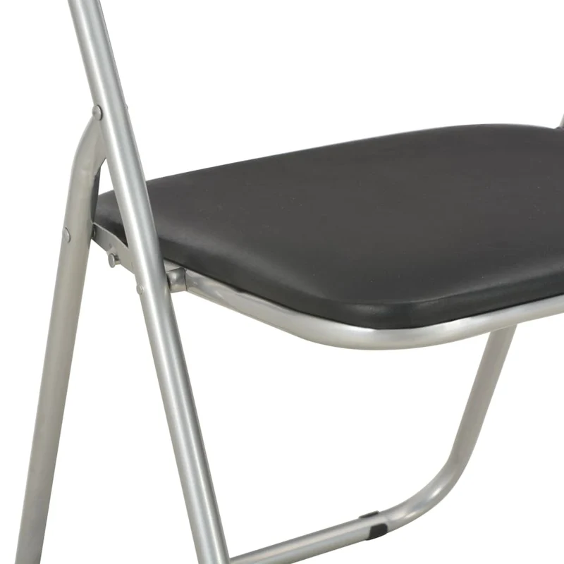 Lot de 6 chaises de salle à manger cuisine pliantes design simple synthétique noir CDS022779