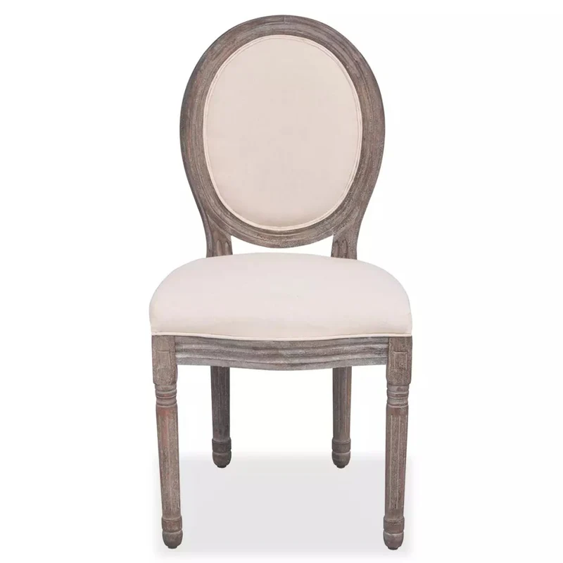 Lot de 6 chaises de salle à manger cuisine design classique en tissu crème CDS022367