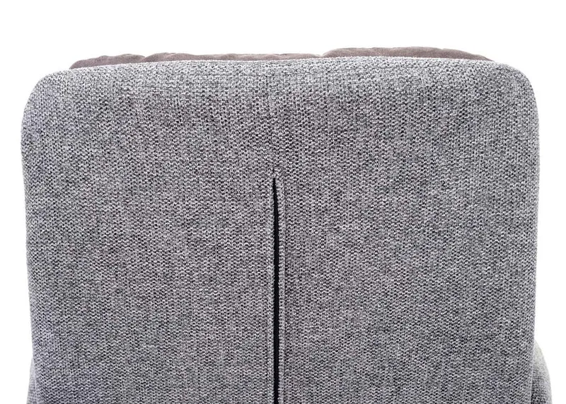 Chaise de salle à manger fauteuil lounge avec accoudoir confortable rotative en tissu gris clair 04_0002246