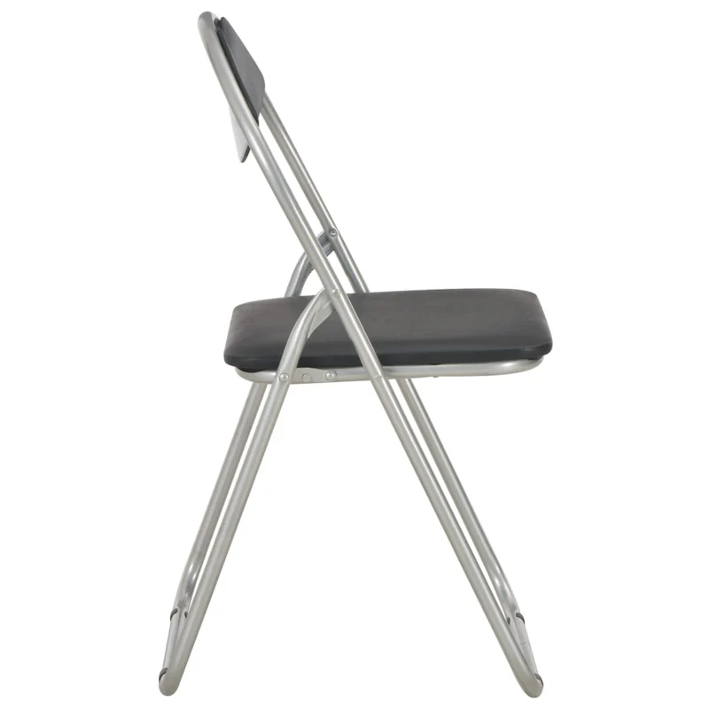 Lot de 2 chaises de salle à manger cuisine pliantes design classique synthétique noir CDS020950