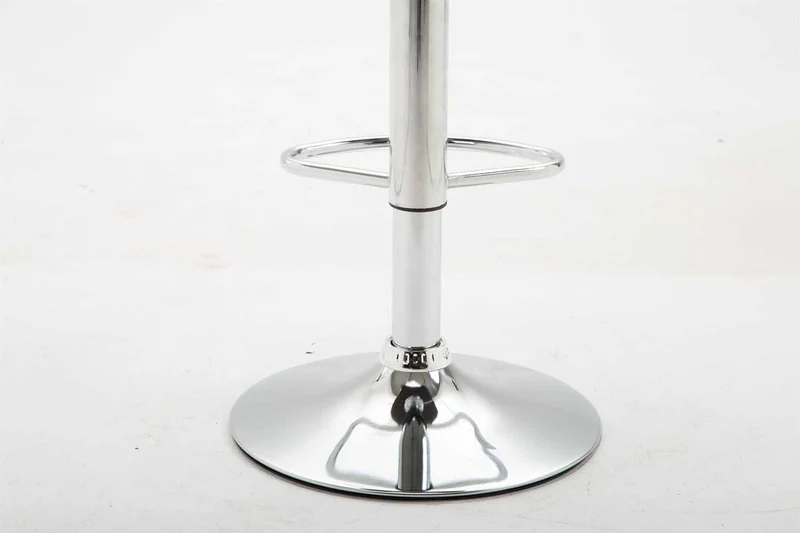 Lot de 2 tabourets de bar pied trompète métal hauteur réglable en synthétique noir 10_0001339