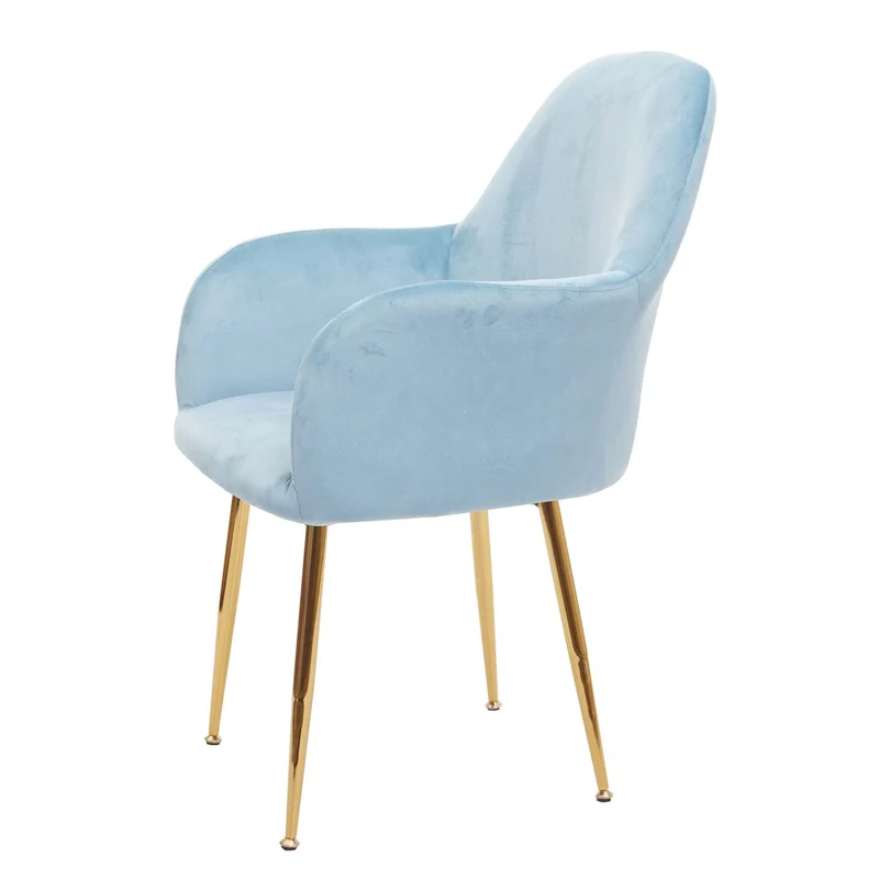 Lot de 2 chaises de salle à manger cuisine design rétro velours menthe pieds dorés 04_0000230