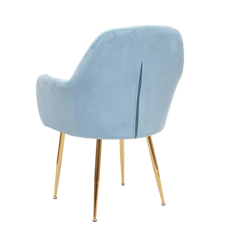 Lot de 2 chaises de salle à manger cuisine design rétro velours menthe pieds dorés 04_0000230