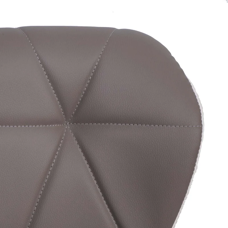 2x tabourets de bar chaise de comptoir hauteur réglable en synthétique gris taupe cadre en acier chromé 04_0005202