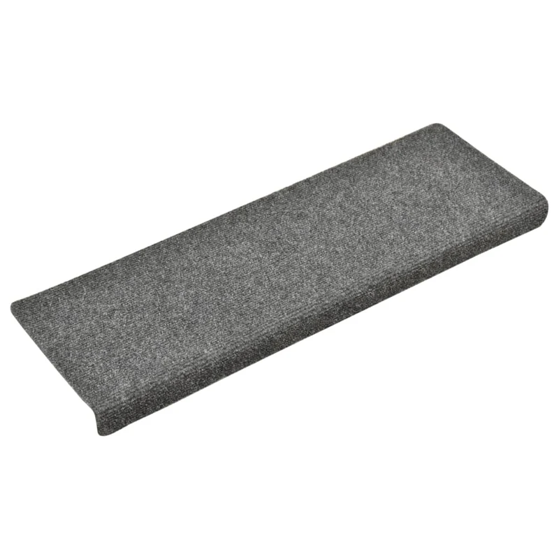 Tapis d'escalier 15 pièces Tissu aiguilleté 65x25 cm Gris clair DEC023807