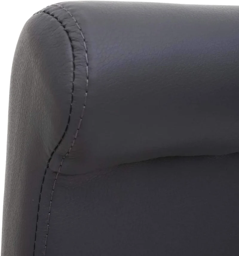Lot de 2 tabourets de bar en synthétique gris mat pieds clairs avec repose pieds TDB04071