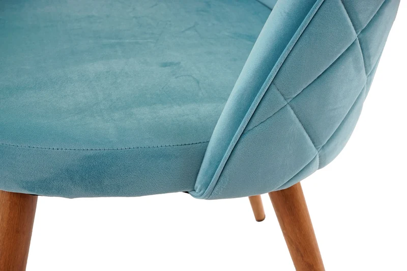 Lot de 6 chaises de salle à manger tissu velours bleu en bois style rétro 04_0000804