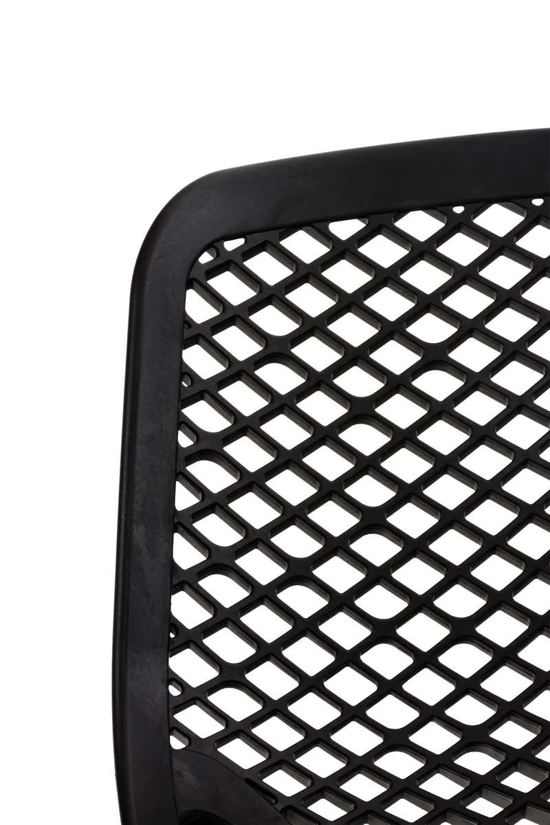 Tabouret de bar avec repose-pieds design moderne plastique noir intérieur ou extérieur 10_0000039