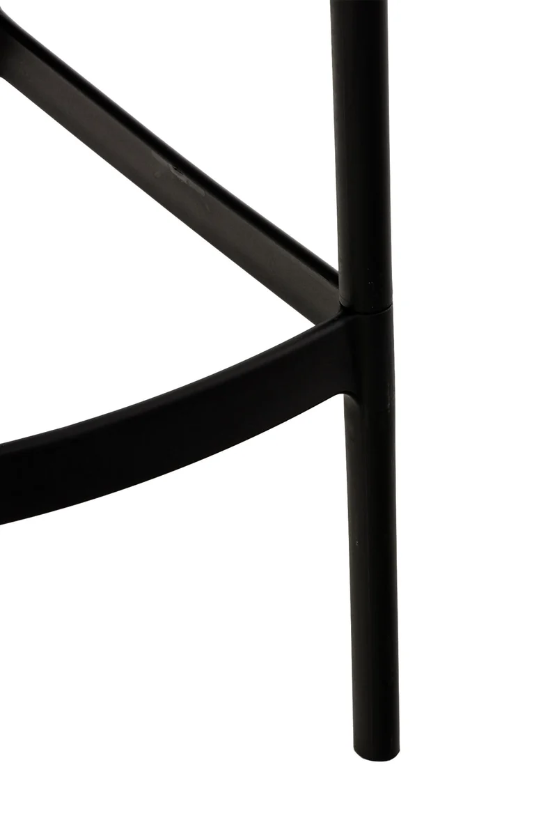 Tabouret de bar avec repose-pieds design moderne plastique noir intérieur ou extérieur 10_0000039