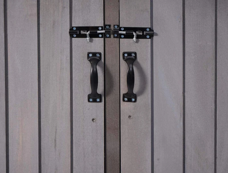 Abri de poubelles extérieur conteneurs à ordures jusqu'à 6 bacs 126x237,5x98 cm en bois certifié FSC gris anthracite 04_0005616