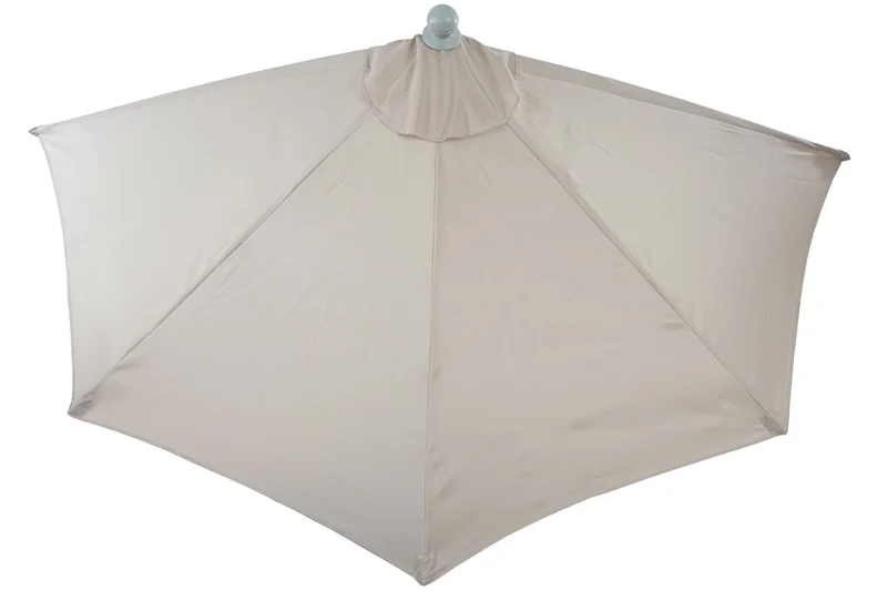 Demi parasol semi-circulaire balcon terrasse UV 50+ polyester/aluminium 3kg avec une portée de 270 cm crème avec support 04_0003849