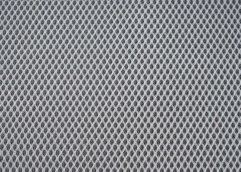 Chaise de bureau sur roulette dossier ergonomique revêtement en maille tissu/textile gris BUR04125