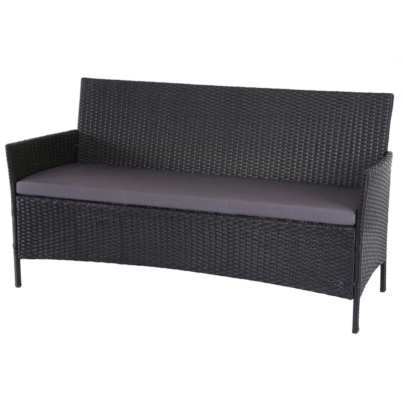 2-1-1 Salon de jardin Garnir Halden, Assis Chambre Lounge Set Sofa ~ Anthracite, Coussin Anthracite 04_0000055