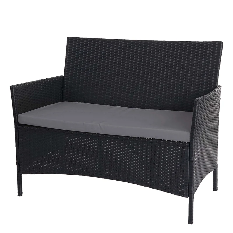 2-1-1 Salon de jardin Garnir Halden, Assis Chambre Lounge Set Sofa ~ Anthracite, Coussin Anthracite 04_0000055
