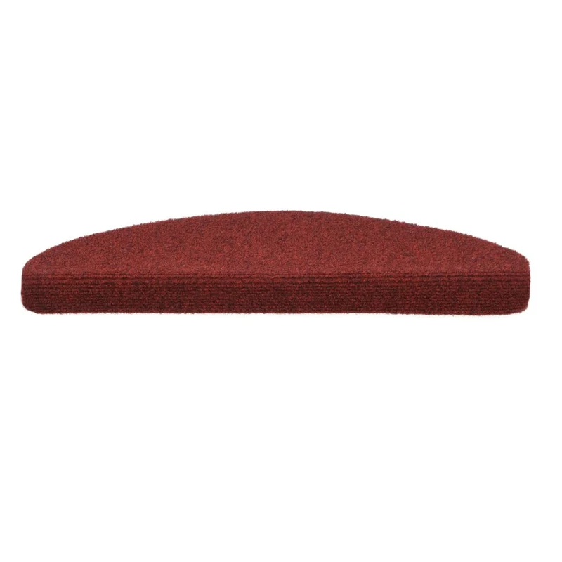 Tapis d'escalier auto-adhésif Poinçon aiguilleté 15 pièces Rouge DEC023314