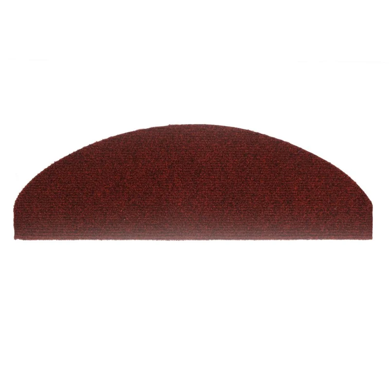 Tapis d'escalier auto-adhésif Poinçon aiguilleté 15 pièces Rouge DEC023314