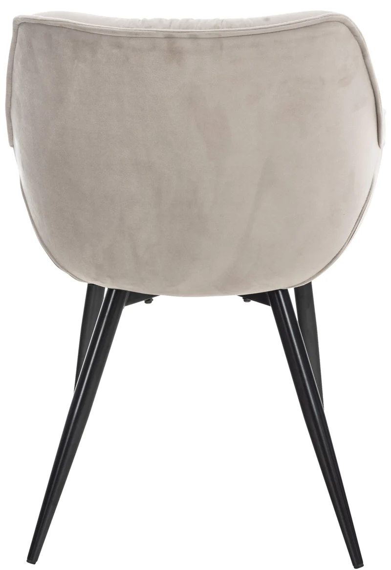 Chaise de coiffeuse salon bureau rembourré confortable et moderne capitonné velours gris FAL10526