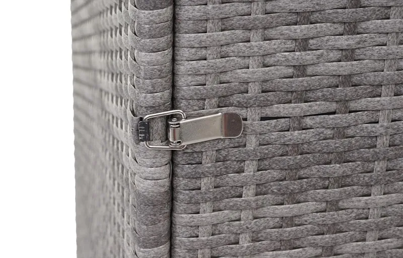 Abri de poubelle extérieur conteneur à ordures en rotin poly gris 120 litres 04_0002859