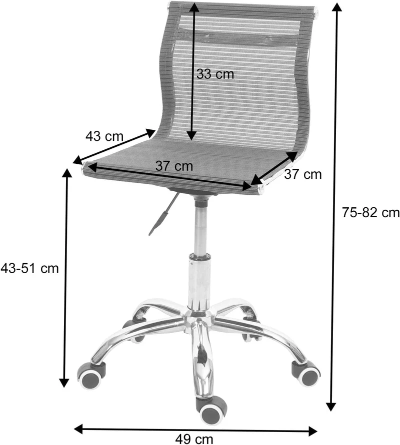Chaise de bureau pivotante sans accoudoirs revêtement en maille tissu/textile bordeaux BUR04114