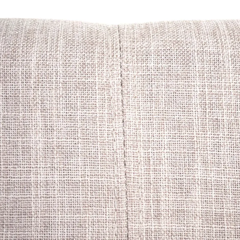Chaise de salle à manger bureau visiteur sans roulette design rétro en tissu crème pied en bois clair 04_0002146