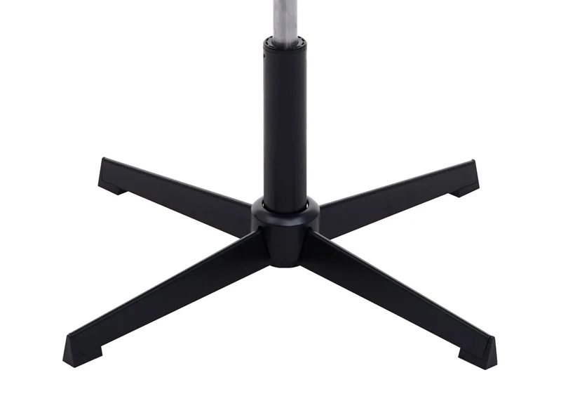 Chaise de salle à manger bureau réglable en hauteur en synthétique crème pieds acier noir 04_0003409