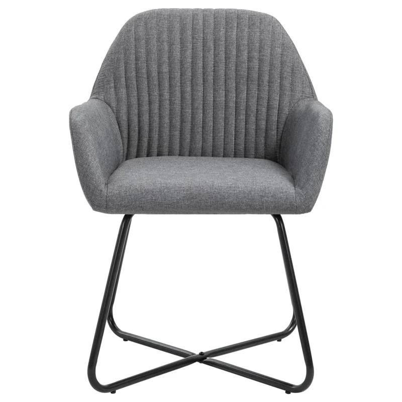 Lot de 2 chaises de salle à manger cuisine design moderne tissu gris foncé CDS020541